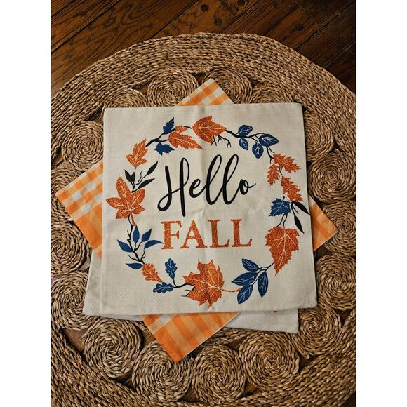 Set of 4 Fall & Halloween Pillow Covers – 17” x 17” - Picture 3 of 4